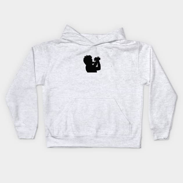 Curly black Kids Hoodie by macgorilla